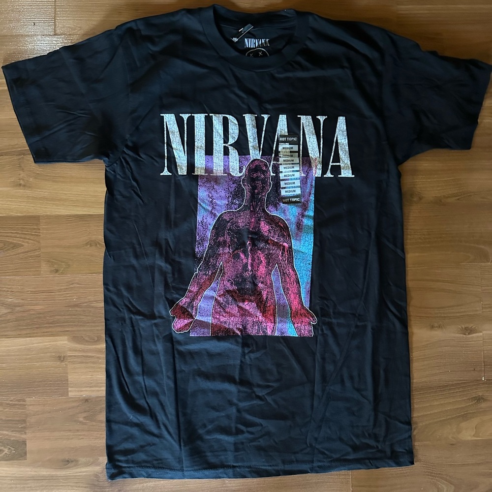 Hot Topic Black Nirvana Short Sleeve Tee